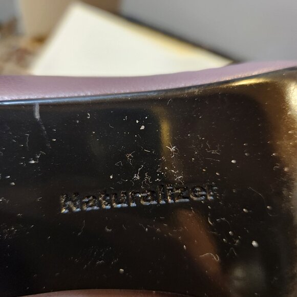 Naturalizer Railey Purple Leather Kitten Low Heel Pump Shoe Bow Women's Size 9.5 - Picture 6 of 10